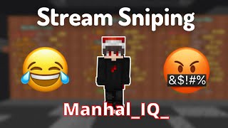 Stream Sniping MANHALIQ The 1 bedwars player [upl. by Nylessoj205]