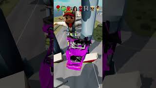 Super Heros Cars vs 10 Jake SubWay 😂❌😱 BeamNGDrive shorts beamngdrive [upl. by Goody]