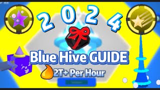 NEW Blue Hive Guide 2T Per Hour l Bee Swarm Simulator [upl. by Nancie264]