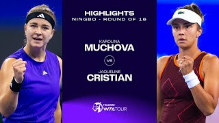 Karolina Muchova vs Jaqueline Cristian  2024 Ningbo Round of 16  WTA Match Highlights [upl. by Jerri20]