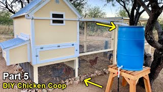 We installed an Automatic Chicken Waterer AND Misters in our mobile coop meatchickens [upl. by Anitnauq294]