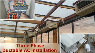 Ductable AC installation Kaise karen Ductable AC installationThree phase ductable AC installation [upl. by Evilc]