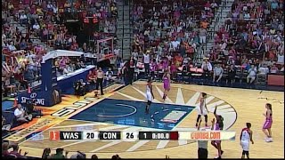 Shekinna Stricklen Drills Halfcourt Shot To End First Quarter [upl. by Renny]