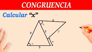 CONGRUENCIA de TRIANGULOS  ejercicios resueltos paso a paso [upl. by Llehsyt]