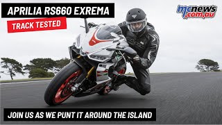 Aprilia RS660 Extrema track test [upl. by Ecerahs983]