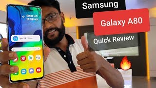 Samsung Galaxy A80 Hands on with Quick Review  Great But [upl. by Owades70]