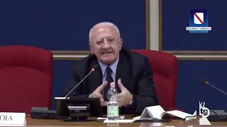 Il Governatore De Luca alla presentazione del Dossier Regionale Povertà 2024 [upl. by Olimreh81]