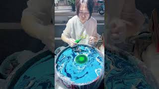 To make a colored bag with natural lacquer painting art diy [upl. by Earehc196]