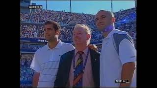 2002 Us Open F  Sampras vs Agassi 12  Telecronaca in italiano di Rino Tommasi e Gianni Clerici [upl. by Ynnaf]