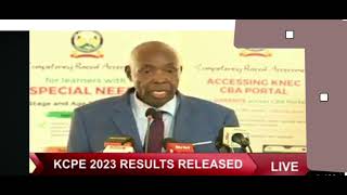 HISTORY OF KCPE AS THE CS RELEASES KCPE RESULTS [upl. by Erlewine]