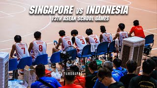 OUR BOYS FALL SHORT 💔  SINGAPORE vs INDONESIA 13TH ASEAN SCHOOL GAMES BOYS SEMIFINALS [upl. by Attenal]