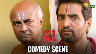 A1  Comedy Scene  Santhanam  MS Bhaskar  Manohar  Adithya TV [upl. by Arval]