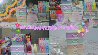 03 Reorganizing my deskupdated deskNew organizer  Philippines🧺🌷 [upl. by Nnail762]