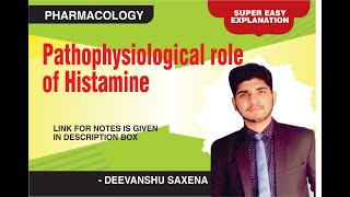 Pathophysiological Role of Histamine I Histamine I KD tripathi I Pharmacology [upl. by Bilac104]