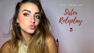 👩🏻‍🤝‍👩🏼 ASMR SISTER ROLEPLAY  Fast make over  MartinaB 🧡 [upl. by Coad633]