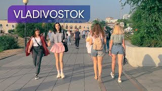 4K  Evening Walk Along The Embankment Of Vladivostok [upl. by Haelam]