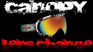 How To Oakley CANOPY snow googles lens change [upl. by Iew]