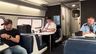 Amtrak’s Pennsylvanian train number 43 arrives and departs Lewistown Pennsylvania [upl. by Calendra]