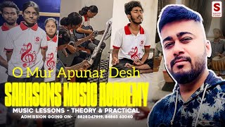 O Mur Apunar Desh Guitar Tabs  Music school  Sahasons Music Academy🎤🎤 [upl. by Ilarrold]