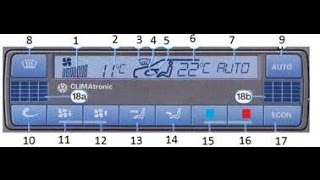 VW Climatronic system How to enter in DIAGNOSTIC submenu [upl. by Arammat]