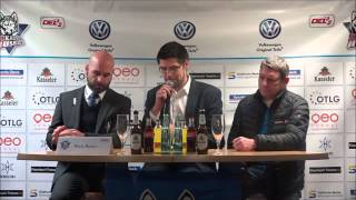 20160115 Kassel Huskies  Eispiraten Crimmitschau 142  Pressekonferenz [upl. by Croteau]