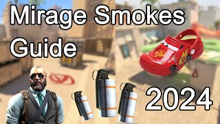 Basic Mirage Smokes CS2  2024  A site B site MID  English Sub  Español [upl. by Hughett]