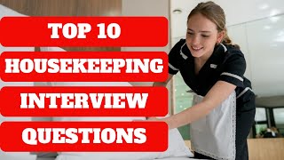 HOTEL HOUSEKEEPING Interview Questions amp Answers  How to Get a Housekeeper Job [upl. by Enilrad]