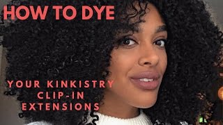 KINKISTRY HAIR SERIES  HOW TO DYE YOUR CLIPIN EXTENSIONS [upl. by Ailemac]