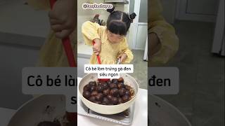 Cô bé làm trứng gà đen siêu ngon shorts [upl. by Ecam]