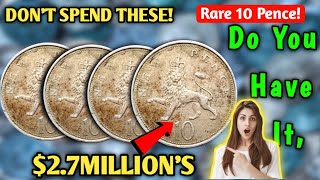 DO YOU HAVE THESE TOP 5 ULTRA RARE UK 10 NEW PENCE TO LOOK FOR YOUR POCKET CHANGE [upl. by Eleahcim]