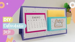 DIY PAPER CALENDAR CALENDARIO DE ESCRITORIO 2021🗓 Hecho a mano🙌🏼✨ [upl. by Wallford]