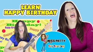 Learn a Happy Birthday Song for Children Kids Toddlers by Patty Shukla  Happy Birthday to You [upl. by Vyse120]