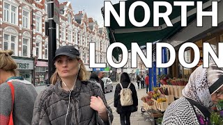 🇬🇧 NORTH LONDON WALK MUSWELL HILL TO CROUCH END HARINGEY PICTURESQUE LONDON NEIGHBOURHOODS 4K60 [upl. by Inafit]