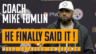 Coach Mike Tomlin Press Conference  Pittsburgh Steelers Vs Baltimore Ravens Week 18 [upl. by Ferrick]