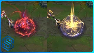 T1 Jayce vs Prestige T1 Jayce Skin Abilities COMPARISON [upl. by Peppy652]