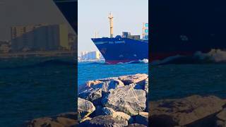 BSG BONAIRE PLOWING THROUGH ⚓🌊🌊 😲 ship wow epic waves containership oiltanker roughseas sea [upl. by Scrivenor]