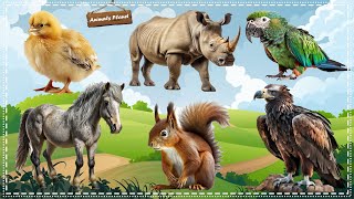 Cutest Animal Sounds Around the World Squirrel Parrot Vulture Rhinoceros Chicken Horse [upl. by Anaeda319]