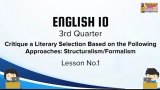 Critique a Literary Selection Based on the following Approaches Structuralism and Formalism [upl. by Islehc]