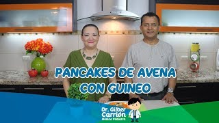 Pancakes de avena con guineo  A partir del 1 año de edad [upl. by Gabrila]