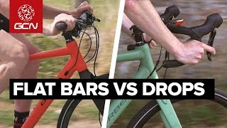 Flat Bar Vs Drop Bar Road Bikes  Comfort Speed amp Ease [upl. by Fanny]