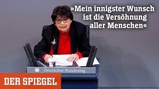 HolocaustÜberlebende im Bundestag »Mein innigster Wunsch ist die Versöhnung aller Menschen« [upl. by Grier569]