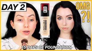 LOREAL INFALLIBLE FRESH WEAR FOUNDATION First Impression Review amp Demo Dry Skin [upl. by Mohandis]