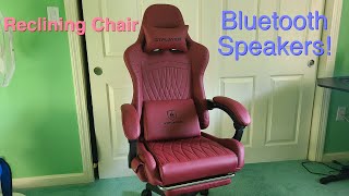 GTPlayer Gaming Chair Unboxing and Setup Recliner Chair with Speakers Red Wine w Leather Stitching [upl. by Dhiman]