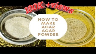 HOW TO MAKE AGAR AGAR POWDER Lavina Kitchen [upl. by Mchenry]