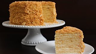 Napoleon Cake Recipe  Russian Torte Napoleon [upl. by Pollyanna]