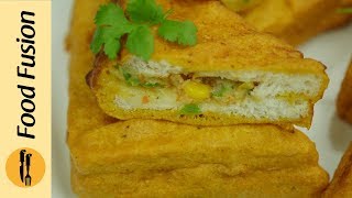 Bread Pakora Recipe with cheese By Food Fusion [upl. by Ten]