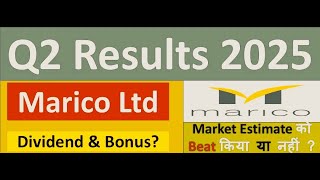 MARICO Q2 results 2025  MARICO results  MARICO Share News  MARICO Share latest news [upl. by Landan]