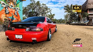 1JZ Toyota Soarer  Forza Horizon 5  Steering Wheel Gameplay [upl. by Arquit]