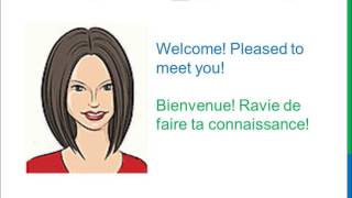 Dialogue 1  English French Anglais Français  Hi Whats your name  Bonjour Comment tappellestu [upl. by Stelmach]