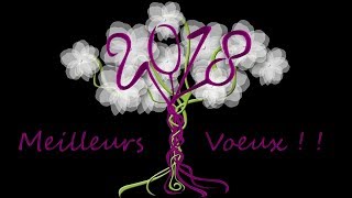 23  BONNE ANNEE 2018  belle vidéo pour souhaiter les vœux [upl. by Thanos831]